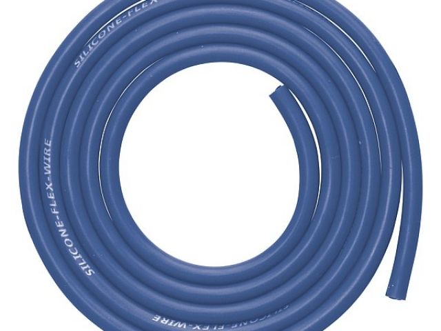 3.3mm /12awg Powerwire/kabel modrý (1.0m)