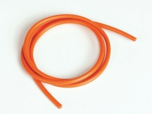 Silikonový kabel 4,1qmm, 11AWG, 1metr, oranžový