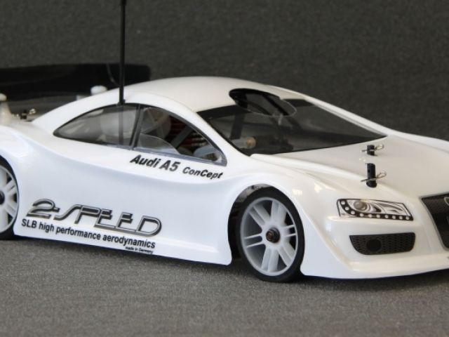 Lexanová karoserie 1/10 200mm Audi A5 včetně křídla a polepů