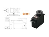 Servo S3151 3.1kg.cm 0.21s/60° 4.8V BB digital