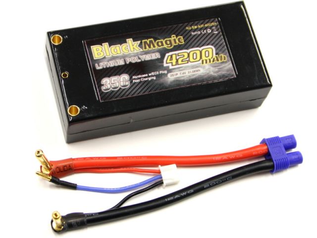 LiPol Black Magic 7.4V 4200mAh 35C EC3 96mm Ascender