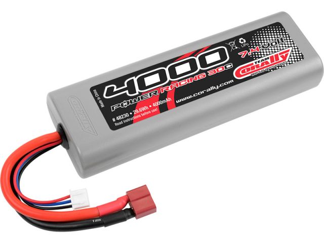 Corally LiPol Power Racing 4000mAh 7.4V 30C Deans