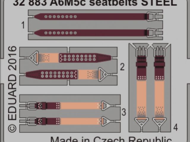 A6M5c Seatbelts STEEL (Hasegawa)