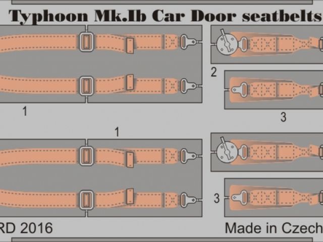 Typhoon Mk.Ib Car Door seatbelts