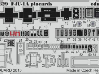 F4U-1A placards (Tam)