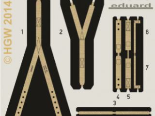 Typhoon Mk.Ib seatbelts Fabric (Airfix)