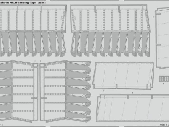 Typhoon Mk.Ib landing flaps (Airfix)