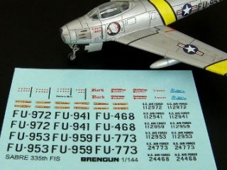 F-86F Sabre 335th FIS Decal