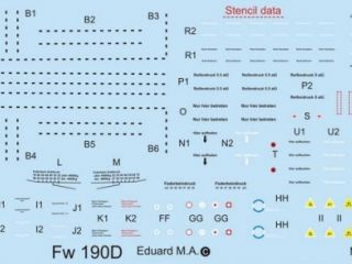 Fw 190D Stencils 1/48