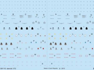 Bf 110 stencils 1/72