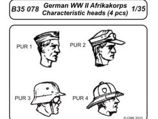 German WWII Afrika Korps heads *4