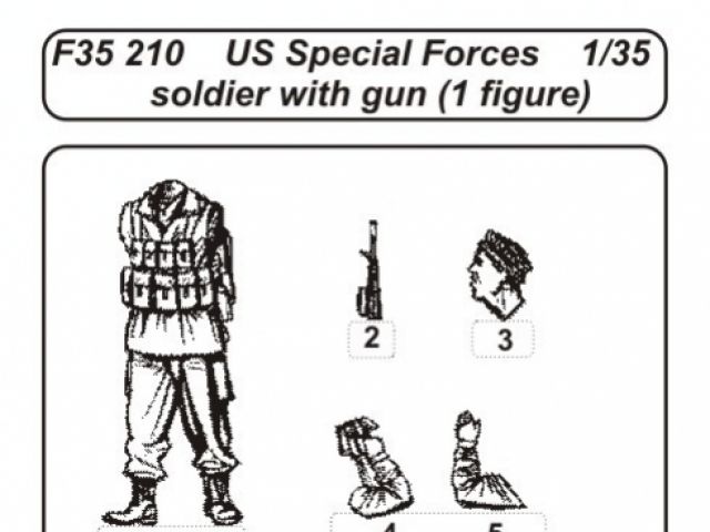 US Special forces w/gun (1 figure)