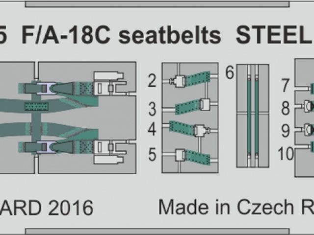 F/A-18C seatbelts STEEL (Kin)