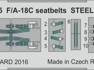 F/A-18C seatbelts STEEL (Kin)