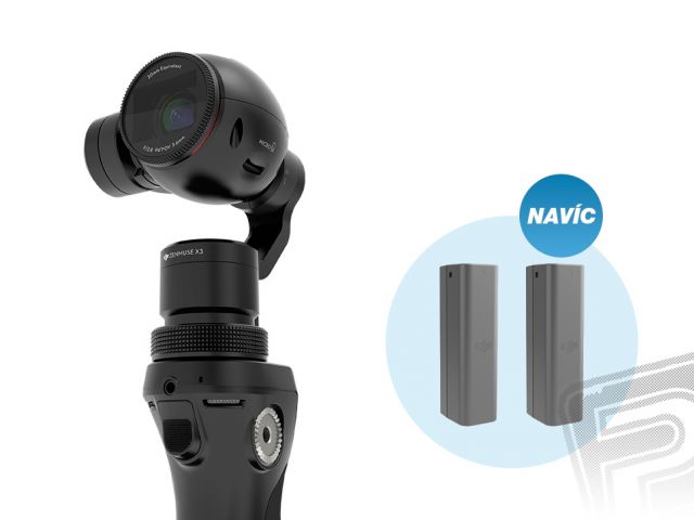 DJI OSMO + mikrofon FM-15 FlexiMic + 2 baterie