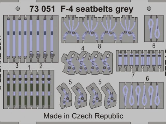 F-4 seatbelts grey STEEL