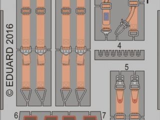 Me 262B-1 seatbelts STEEL (Revell)