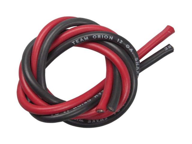 Team Orion Kabel silikon 12AWG černý/červený