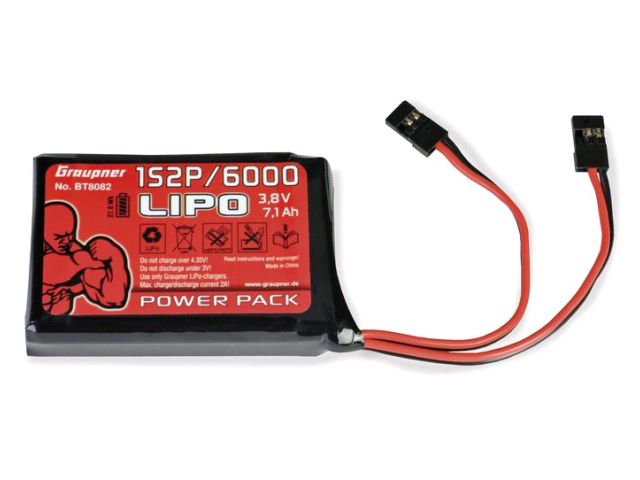 Vysílačový pack, LiPo 1S2P/6000 3,8V TX, 27Wh