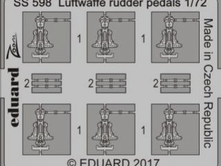 Luftwaffe rudder pedals 1/72