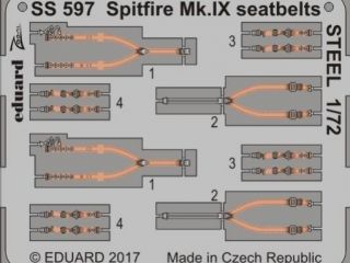 Spitfire Mk.IX seatbelts STEEL 1/72