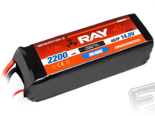 G3 - LC RAY Li-Pol 2200mAh/14,8 30/60C Air pack 32,5Wh